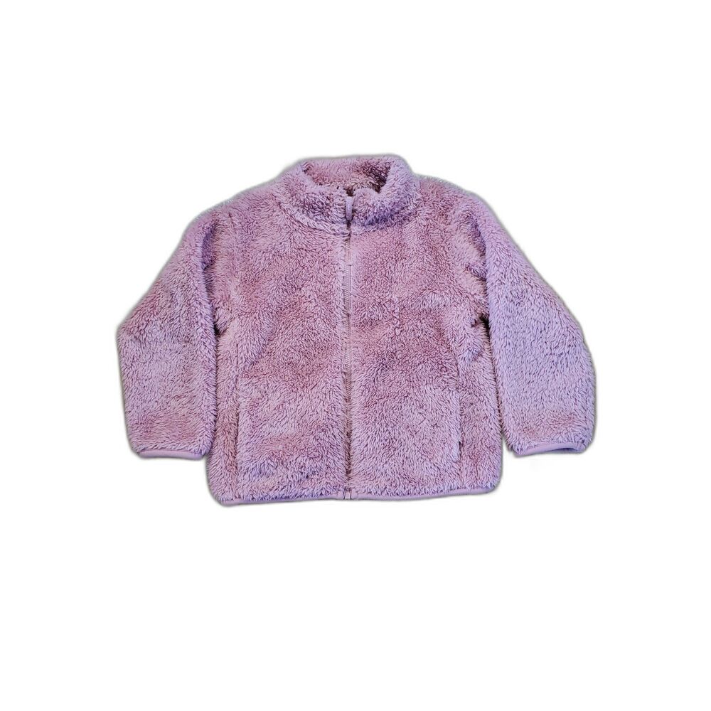 Uniqlo 3-4T Fleece Jacket Pink EUC Super Soft Comfy Warm
